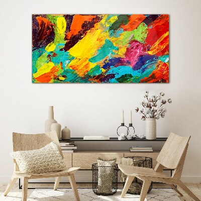 Vivid colors in an abstract dance Glass art print