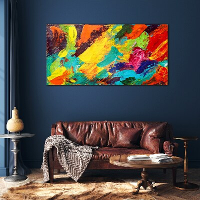 Vivid colors in an abstract dance Glass art print