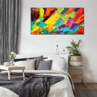 Vivid colors in an abstract dance Glass art print