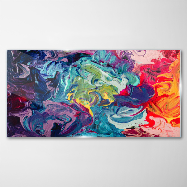 A colorful whirlwind of emotions Wall art on glass