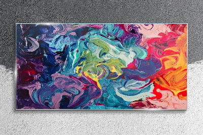 A colorful whirlwind of emotions Wall art on glass