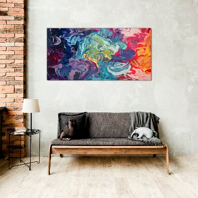 A colorful whirlwind of emotions Wall art on glass