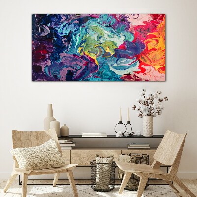 A colorful whirlwind of emotions Wall art on glass