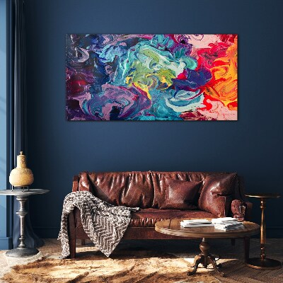 A colorful whirlwind of emotions Wall art on glass