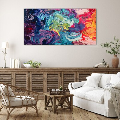 A colorful whirlwind of emotions Wall art on glass