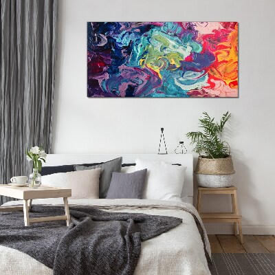 A colorful whirlwind of emotions Wall art on glass