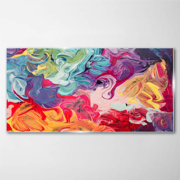 A colorful whirlwind of emotions Glass art print