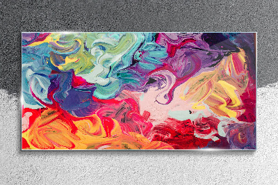 A colorful whirlwind of emotions Glass art print