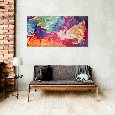 A colorful whirlwind of emotions Glass art print