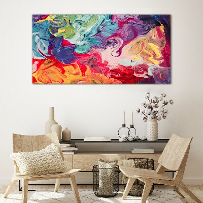 A colorful whirlwind of emotions Glass art print