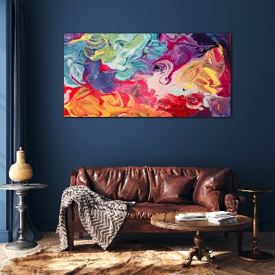 A colorful whirlwind of emotions Glass art print