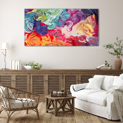 A colorful whirlwind of emotions Glass art print