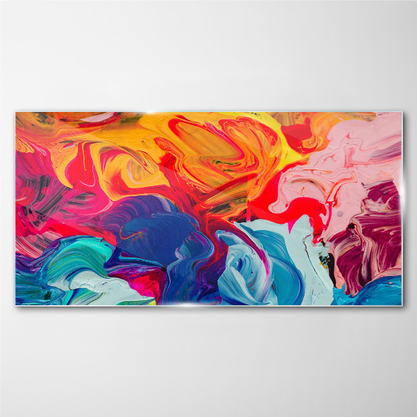 A colorful wave of emotions Wall art on glass