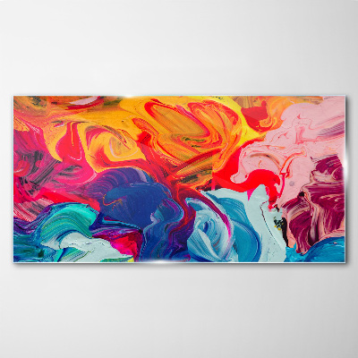 A colorful wave of emotions Wall art on glass