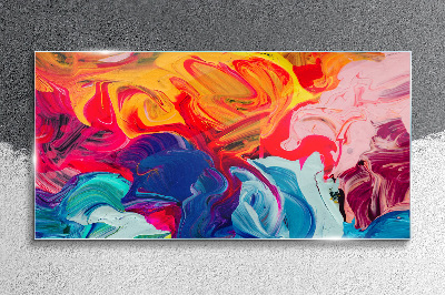 A colorful wave of emotions Wall art on glass
