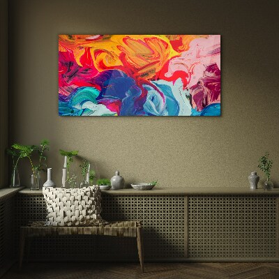 A colorful wave of emotions Wall art on glass