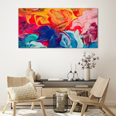A colorful wave of emotions Wall art on glass