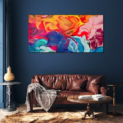 A colorful wave of emotions Wall art on glass