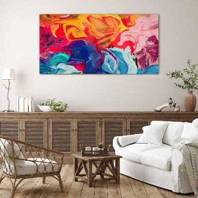A colorful wave of emotions Wall art on glass