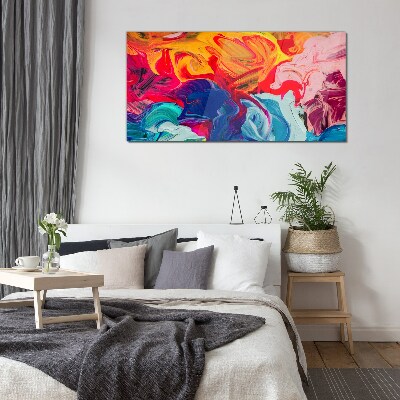 A colorful wave of emotions Wall art on glass