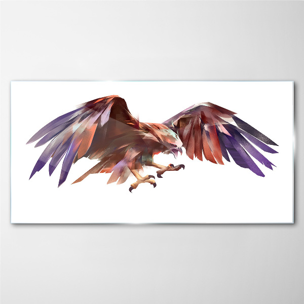 Dynamic flight of the eagle Wall art on glass