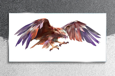 Dynamic flight of the eagle Wall art on glass