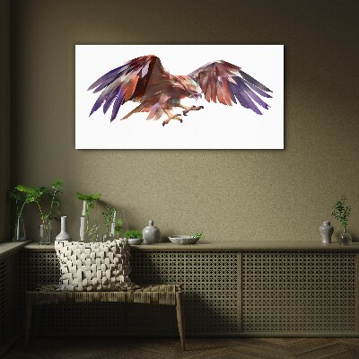 Dynamic flight of the eagle Wall art on glass