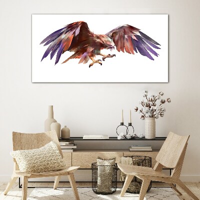 Dynamic flight of the eagle Wall art on glass