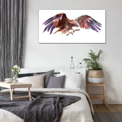 Dynamic flight of the eagle Wall art on glass