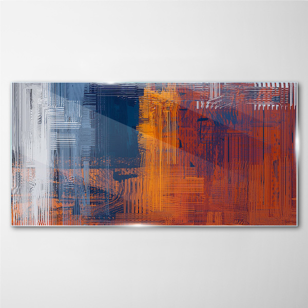Dynamic shades of abstraction Wall art on glass