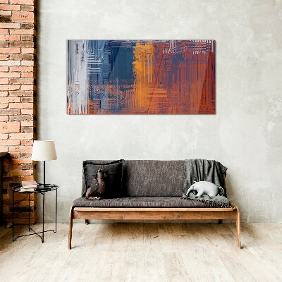 Dynamic shades of abstraction Wall art on glass
