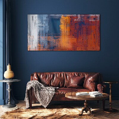 Dynamic shades of abstraction Wall art on glass