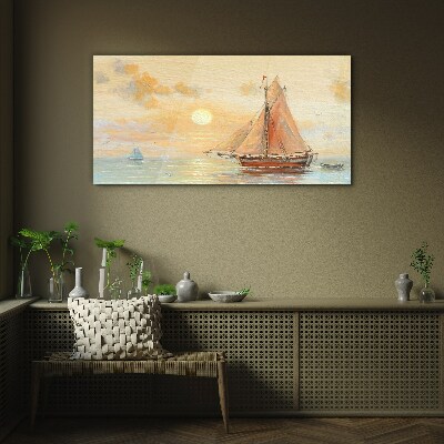 A quiet morning at sea Glass art print