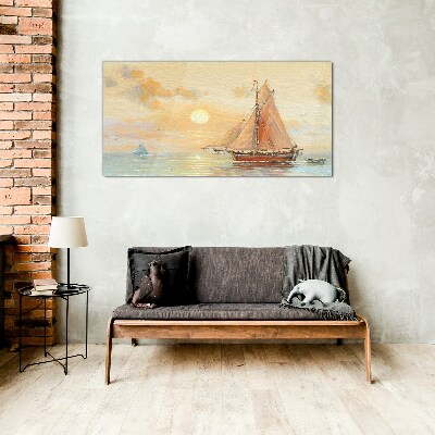 A quiet morning at sea Glass art print