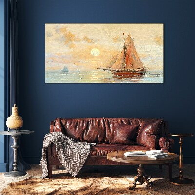 A quiet morning at sea Glass art print