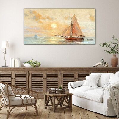 A quiet morning at sea Glass art print