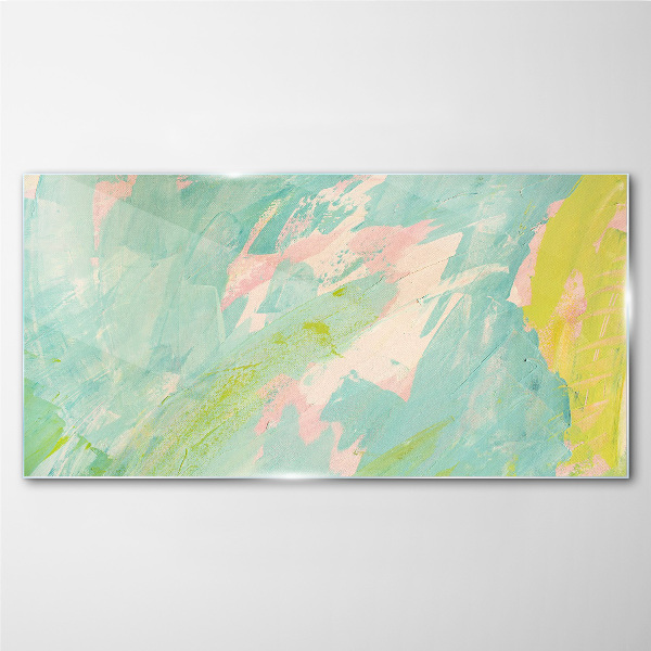 Abstract composition in pastel colors Glass art print
