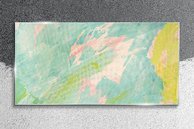 Abstract composition in pastel colors Glass art print