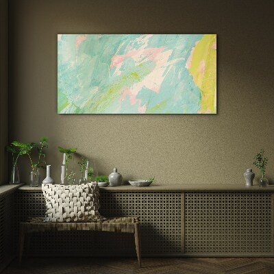 Abstract composition in pastel colors Glass art print