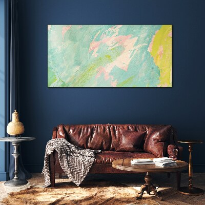 Abstract composition in pastel colors Glass art print