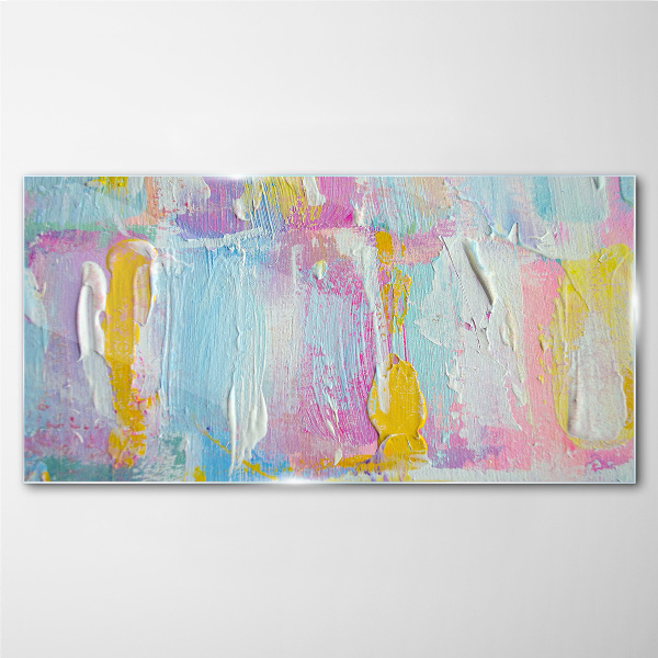 Pastel emotions in abstraction Glass art print