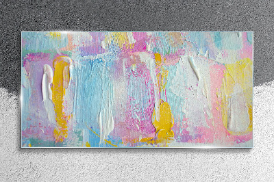 Pastel emotions in abstraction Glass art print