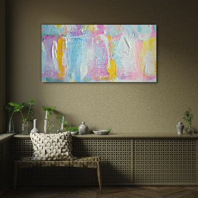 Pastel emotions in abstraction Glass art print