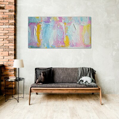 Pastel emotions in abstraction Glass art print