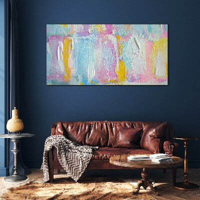 Pastel emotions in abstraction Glass art print