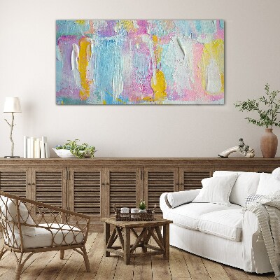 Pastel emotions in abstraction Glass art print