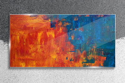 Sunset colors Glass art print
