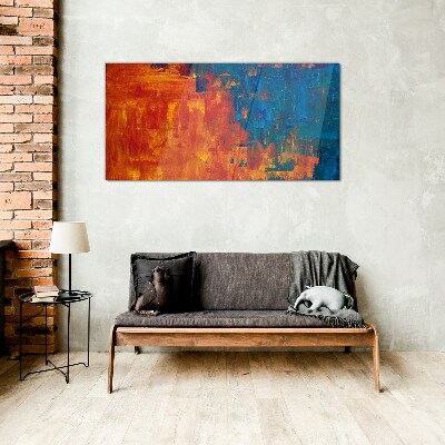 Sunset colors Glass art print
