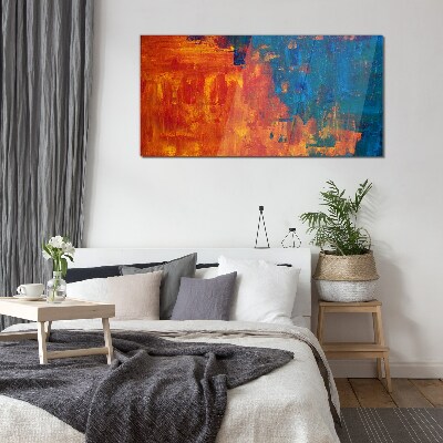 Sunset colors Glass art print