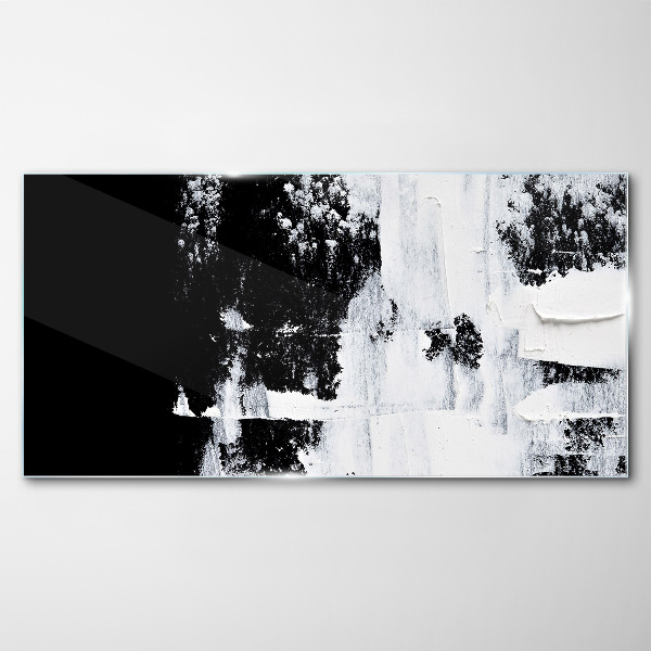 Black and white contrast Wall art on glass